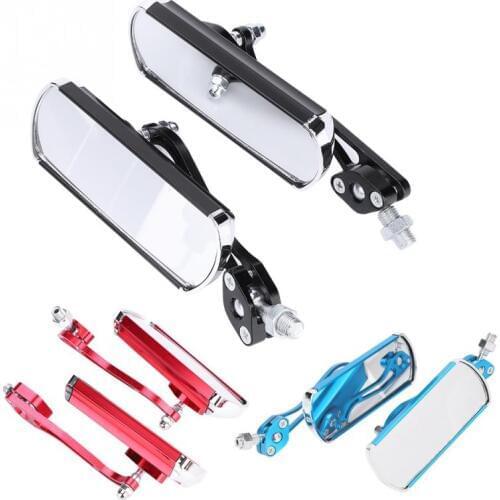 1 Pair Bike Rear Mirror Aluminum Alloy Bicycle Rearview Handlebar Mirrors Mountain Road Bike 360 Degree Rotable Mirror