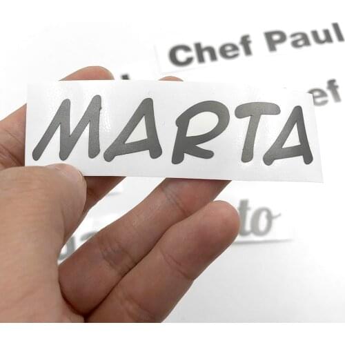 1PCS Black Color Custom Name Stickers Matte Vinyl Personalized Label Waterproof Words Letters Die Cut Tags For Personal Item