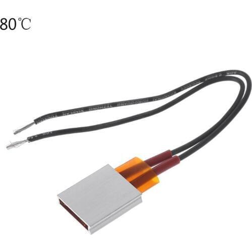 12V PTC Ceramic Electric Heating Plate Aluminum Shell Ceramic Sheet Constant Temperature Heater 80/120/220 Degree