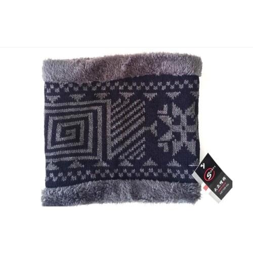 120pcs/lot winter warm muti use snowflake knitted scarf loop ring/neck warmer with fleece