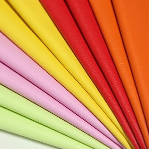 50*135cm 0.7mm Lychee PU leather Fabric by Meter Synthetic Faux Leather Fabric for Sewing DIY Bag Sofa Furniture Material