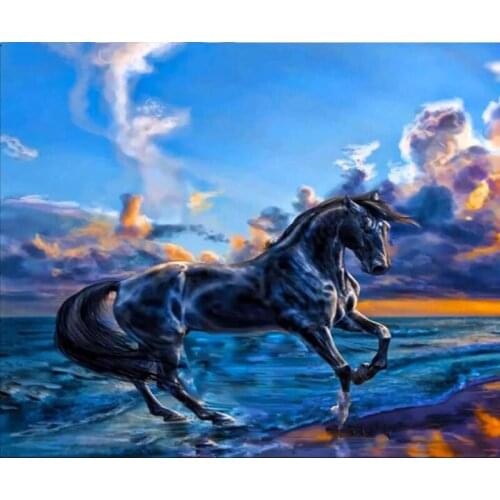 5d Diamond Embroidery Animal Square Resin Square Diamond Painting Cross Stitch Horse,diy Diamond Painting Horse,home Decoration