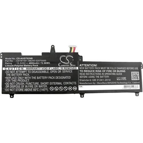 Cameron Sino 4800mAh battery for ASUS GL702 702V 702VM GB031T GC004T GC010T GC279T ROG Strix GL702VT 0B200-02070000 C41N1541