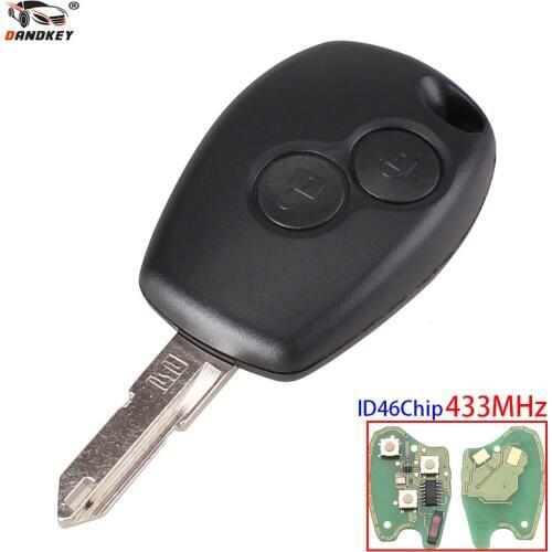 Dandkey Remote Car Key ASK 433MHz Transponder PCF7946 Chip For Renault Vivaro Movano Traffic Master 2 Button Ne73