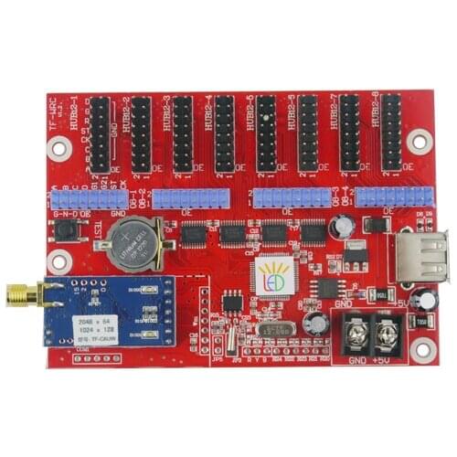 Free shipping TF-C6UW/TF-WF-C Wireless WIFI communication LED Controller Card Support Single, Dual, Full Color LED modules