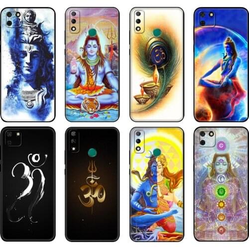 Black tpu Case For Huawei Y9S Y6S Y8S Y5P Y7P Y8P Case For Huawei Y5 lite Prime Y6 Lord Shiva Hindu God Buddha India Mahakal