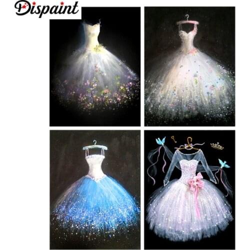 Dispaint Paint With Diamond Embroidery "Wedding scenery" Diamond Painting Full Square Round Picture Of Rhinestone Decor