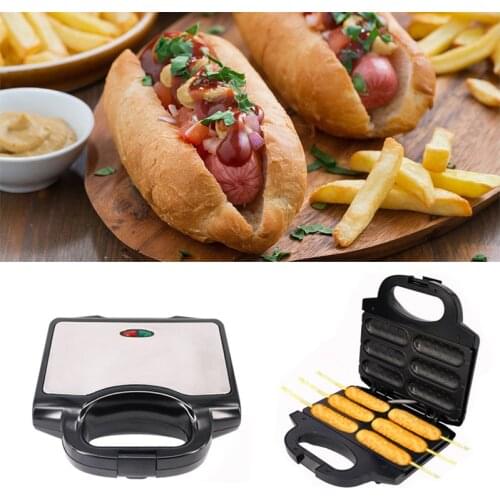 Electric 850W Hot Dog Sausage Machine Non-Stick Coating Crispy Corn French Muffin Sausage Baking Machine For Breakfast EU Plug