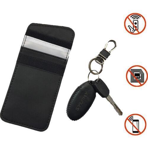 Faraday Car Key RFID Signal Blocker Bags FOB Shielding Pouch ID Cards Keys Case for Privacy Protection Japan Station Hot BAG1006