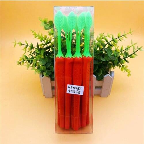 40pcs student stationery strawberry gel pen creative modeling student fountain pen
