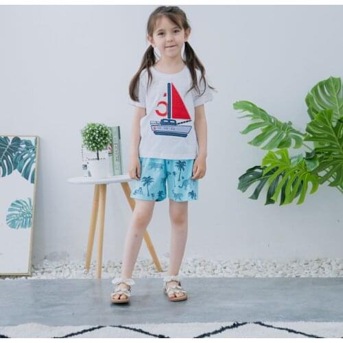 Hollead New Baby Girls Clothing Outfits Summer 2-8 Years Children Short Sleeve Clothing Sets T-shirt Shorts 2pc/Sets Clothes