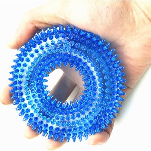 Squeak Chew Pet Toys For Golden Retriever Large Dogs Training Funny Chew Thorn Circle Ring Small Dog Toys Sound Interactive