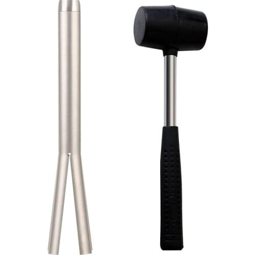 Stainless Steel Bike Headset Removal Tool Bicycle Fork Installer Tool Bike Repair Tools With Rubber Hammer