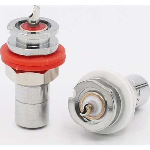 Brass Rhodium plated RCA socket RCA female RCA chassis for amplifier CD Player