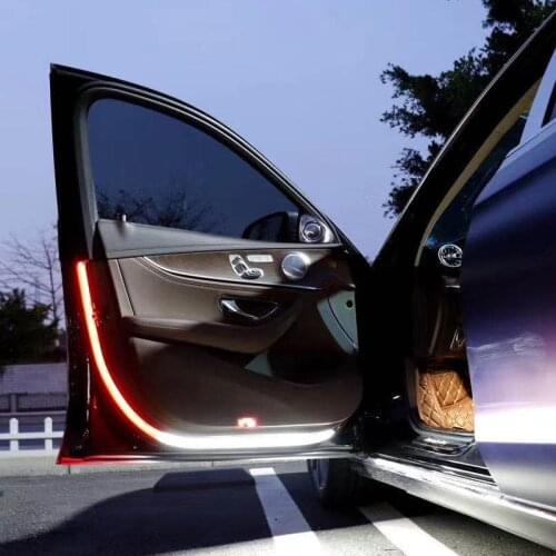 Car Door Opening Warning Streamer LED Lights Strip Safety Auto Interior Decorative Flashing Ambient Lamp Anti-collision Strip