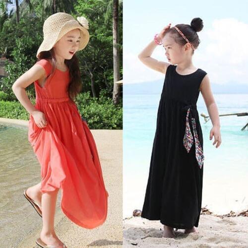 Daughter Clothes Summer Dress Girl 7 Years Girl Size 8 Dresses 10 12 14 16 18 Holiday Teenager Kids Clothes