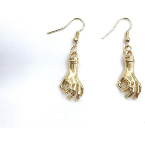 Punk style small hand earrings Korean fashion alloy pendant earrings jewelry personality ladies earrings earrings