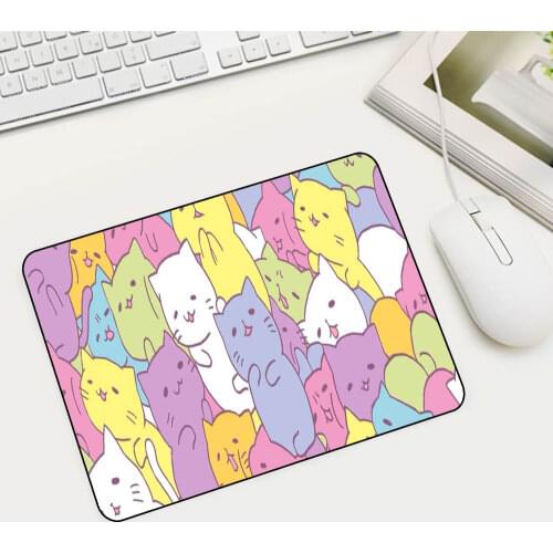 Small Mouse Pad Cute Cat Laptop PC Mini Gamer Office Desk Keyboard Carpet Coaster Rug Mat Gaming Accessories Kawaii Mouse Pad