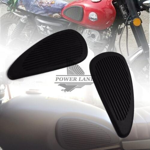 Motorcycle Oil Gas Tank Black Protector Anti Slip Pad Sticker Bumper Body Side Sticker Rubber+3M Side Gas Knee Grip Traction Pad