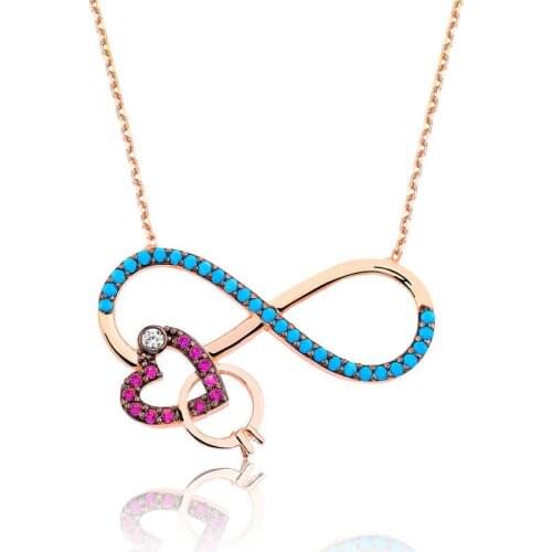 Real Silver 925 Jewelry Silver Infinite Love Women Necklace