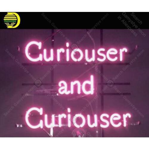 Neon light Signs Curiouser Neon Bulbs sign Lamp Handcraft restaurant Home display Custom LOGO neon Letrero Neons enseigne lumine