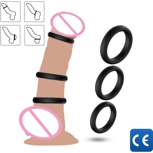 Newest 3 Sizes Soft Silicone Cock Ring High Elastic Cock Ring Sex Toys for Men Delay Ejaculation Male Enhancer Lock Ring