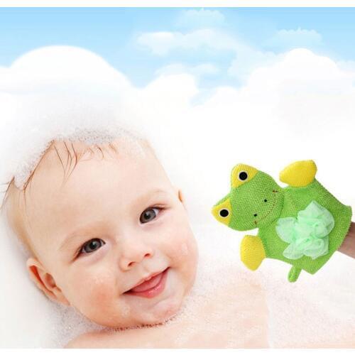 New Cartoon Animal Bath Gloves Soft Not Hurt Skin Cute Baby Bath Flower For Body Wisp Dry Brush Exfoliation Cleaning Accessories