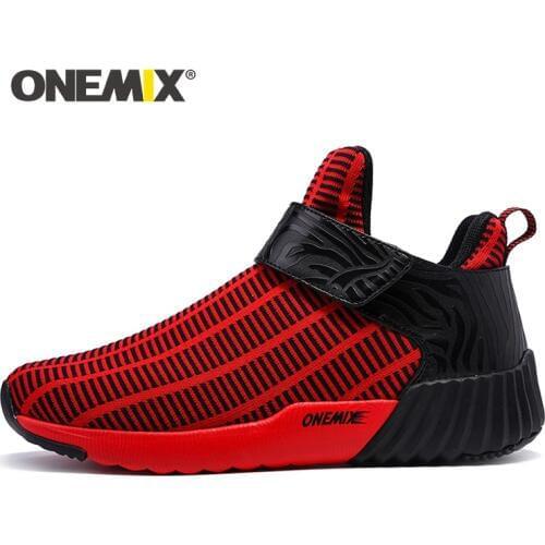 ONEMIX Adult Men Casual Shoes For Hiking Fashion Stripe Winter Warm Snow Boot Couple Trainer Baseball Sneakers Women Ankle Boots