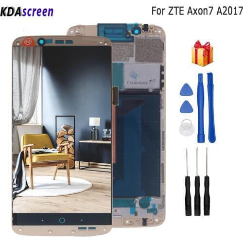 Original For ZTE Axon 7 LCD A2017 A2017U A2017G Display Touch Screen Digitizer Aseembly For ZTE A2017 Axon7 LCD Phone Parts