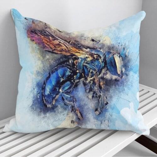 Bee Throw Pillows Cushion Cover On Sofa Home Decor 45*45cm 40*40cm Gift Pillowcase Cojines Dropshipping