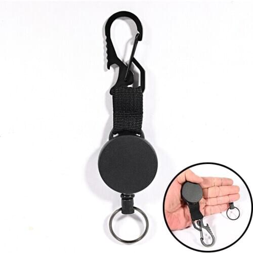 Wire Rope Camping Telescopic Burglar Chain Key Holder Tactical Keychain Outdoor Fishing Key Ring Return Retractable Key Chain