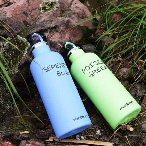 10pcs 350ML/500ML Stainless Steel Vacuum Insulated fashion Water Bottle Double Walled Drinks Cold Sport Bottle with Carabiner