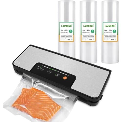 YUMYTH Food Vacuum Sealer with BPA-Free Vacuum Bags Rolls Commercial Vacuum Packing Machine Sous Vide Bags for Food Storage T288