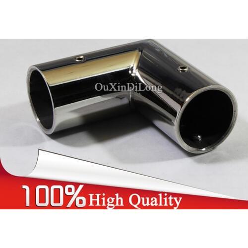 High Quality 4PCS 304 Stainless Steel Shower Bathroom Right Angle Pipe Fittings 25mm Pipe 90 Degree Elbow Pipe Connector