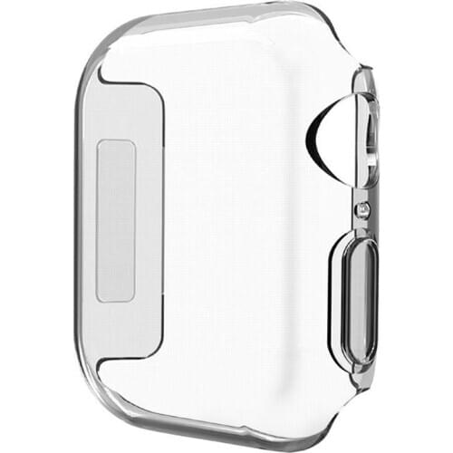 PC Hard Clear Protective Case Shell Frame For iwatch Apple Watch Series 2/3/4/5 38mm 42mm 40mm 44mm Screen Protector Glass Cover