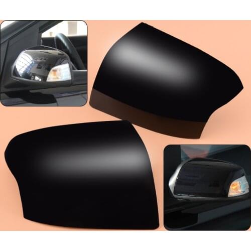 1Pair Black ABS Car Side Door Rearview Wing Mirror Cover Cap Trim Fit For Ford Focus MK2 2005 2006 2007 2008