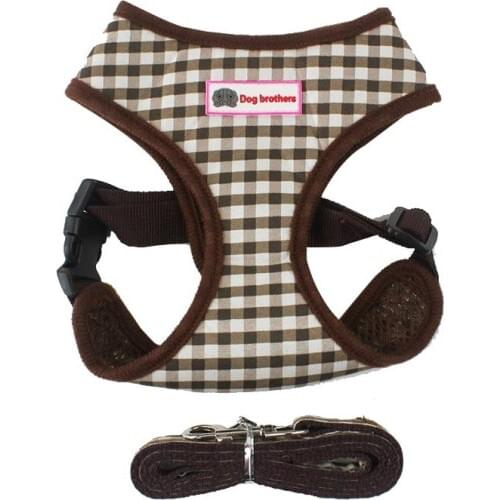 15PCS / LOT Vest Style Dog Chest Strap Summer Breathable Grid Pet Chest Strap Dog Rope Pet Supplies