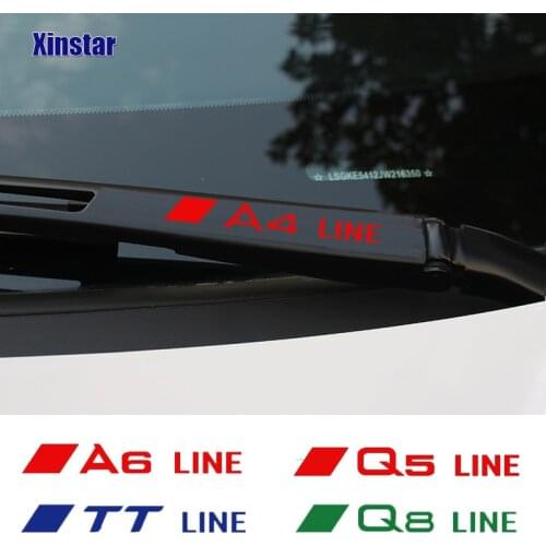 4pcs Car Windshield Wiper Sticker For Audi Sline A3 A4 A5 A6 A7 A8 TT Q3 Q5 Q7 S3 S4 S5 S6 B8