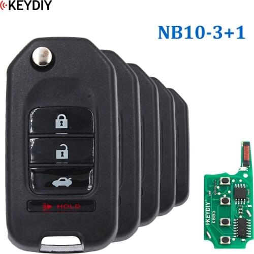 5PCS,Multi-functional Universal Remote Key for KD900 KD900+ URG200 KD-X2 NB-Series ,KEYDIY NB10-4