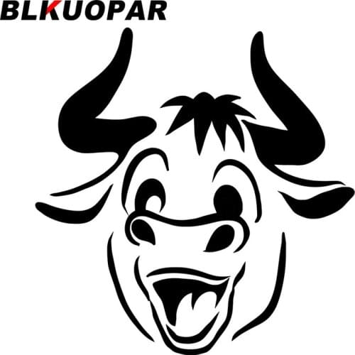 BLKUOPAR for Buffalo Head Car Stickers Fashionable Simple Decal Car Accessories Sunscreen Scratch-Proof Laptop Windows Decor