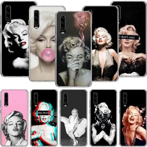 Marilyn Monroe Pin Up Girl Phone Case For Huawei P30 P40 P20 P10 Mate 20 10 30 Lite Pro P Smart Z Plus Printing Cover Coque Shel