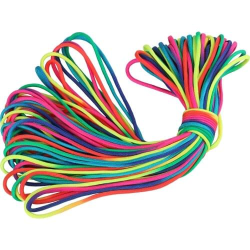 Colorful Rainbow Cord Parachute Cord Paracord Tie Dye Style Type III 7 Strand 550 Paracord 5m 10m 20m