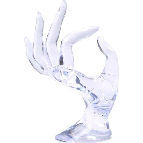 Hand Jewelry Display Holder Bracelet Support Portable (Transparent)