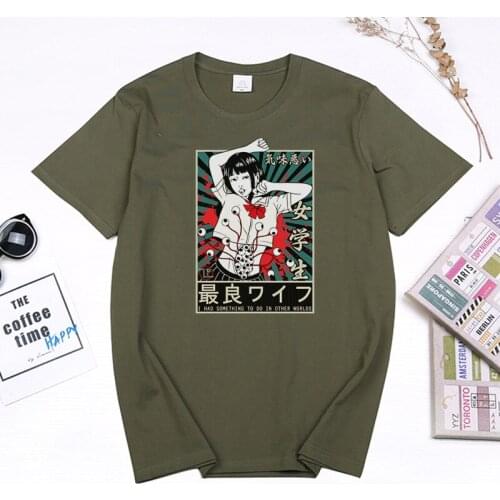 Junji Ito Uzumaki Eyes Men Tshirt Haunted Horror Manga Graphic T-shirt Cotton Summer Soft Male Clothes Harajuku Camisetas Hombre