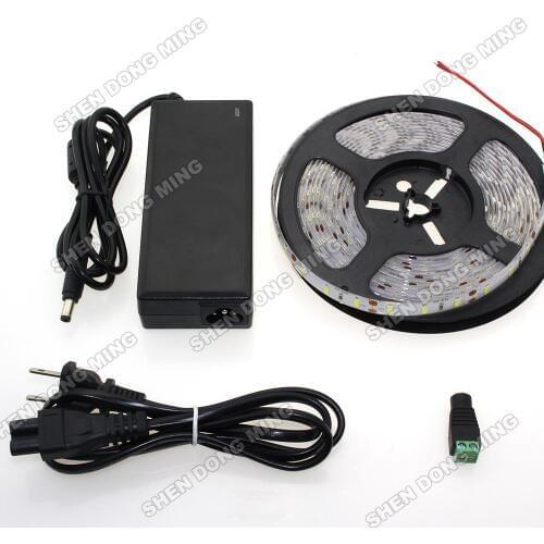 SMD 5630 60Leds/m flexible led rope light Single coclor warm white//Red/Blue/Green Waterproof LED Strip set +Power Adapter