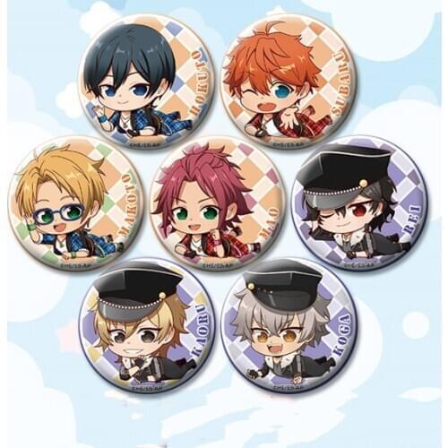 Idol dream Ensemble Stars Hokuto Subaru Mao Kaoru 58mm Round Iron badge brooch Icon On backpack