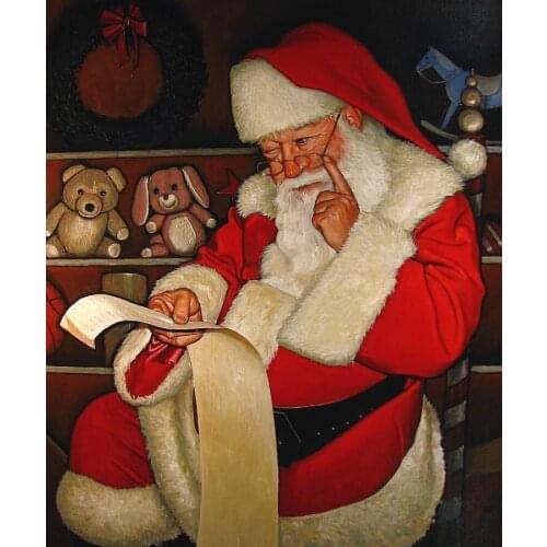 JMINE Div 5D Christmas Santa Claus Full Diamond Painting cross stitch kits art High Quality Portrait 3D paint by diamonds
