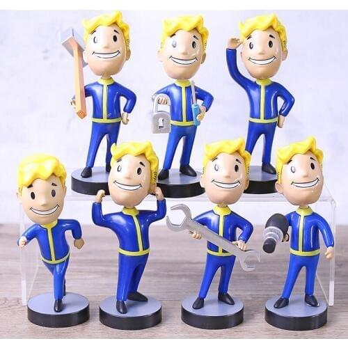 Fallout Vault Boy PVC Figure Collectible Bobble Head Doll Toys 7 Types