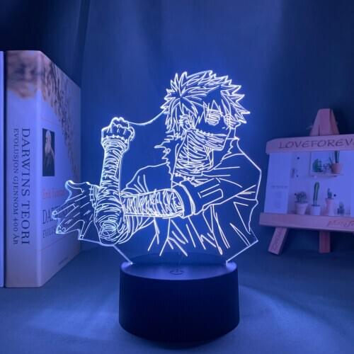 3d Lamp Anime My Hero Academia Dabi Lamp for Bedroom Decoration Birthday Gift Toya Todoroki Led Night Light