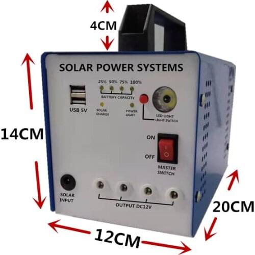 Small and easy to install solar portable generator for charging mobile phone lighting radio